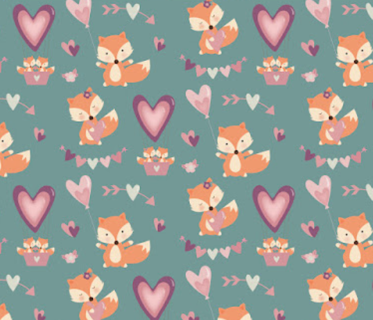 Pre-Order Bullet, DBP, Velvet and Rib Knit fabric Foxy Love Valentine Animals Shapes makes great bows, head wraps, bummies, and more.