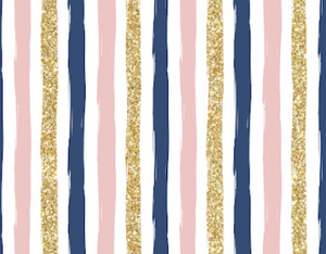Pre-Order Pink Navy Gold Stripes Shapes Shapes Bullet, DBP, Rib Knit, Cotton Lycra + other fabrics