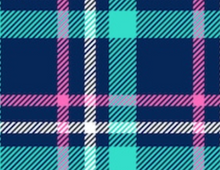 Load image into Gallery viewer, Pre-Order Turquoise Pink White Plaid Shapes Bullet, DBP, Rib Knit, Cotton Lycra + other fabrics