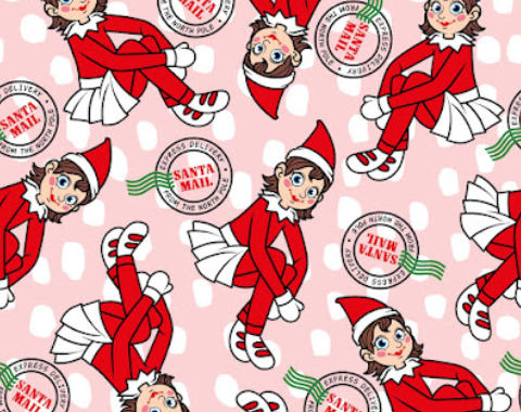 Pre-Order Bullet, DBP, Velvet and Rib Knit fabric Elf on the Shelf Girl Christmas makes great bows, head wraps, bummies, and more.