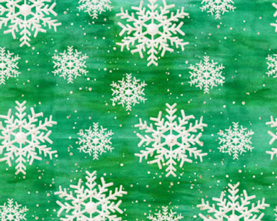 Pre-Order Bullet, DBP, Velvet and Rib Knit fabric Green Snowflakes Christmas makes great bows, head wraps, bummies, and more.