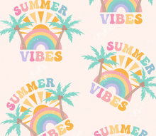 Load image into Gallery viewer, Pre-Order Summer Vibes Rainbow Title Season Bullet, DBP, Rib Knit, Cotton Lycra + other fabrics