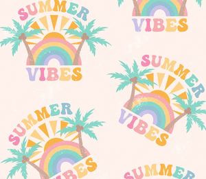 Pre-Order Summer Vibes Rainbow Title Season Bullet, DBP, Rib Knit, Cotton Lycra + other fabrics