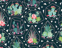 Load image into Gallery viewer, Pre-Order Succulent Floral Print Bullet, DBP, Rib Knit, Cotton Lycra + other fabrics