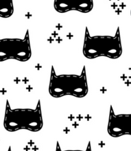 Load image into Gallery viewer, Pre-Order Bullet, DBP, Velvet and Rib Knit fabric Superhero masked w/White Boy Print makes great bows, head wraps, bummies, and more.