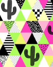 Pre-Order Bullet, DBP, Velvet and Rib Knit fabric Retro Hot Pink and Lime Green Cactus  Floral makes great bows, head wraps, bummies, and more.