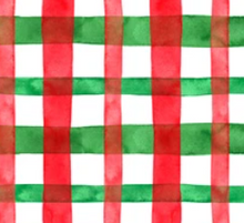 Load image into Gallery viewer, Pre-Order Bullet, DBP, Velvet and Rib Knit fabric Christmas Red and Green Plaid Shapes makes great bows, head wraps, bummies, and more.