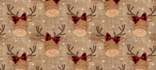Load image into Gallery viewer, Pre-Order Bullet, DBP, Velvet and Rib Knit fabric Buffalo Plaid Deer Christmas Animals makes great bows, head wraps, bummies, and more.
