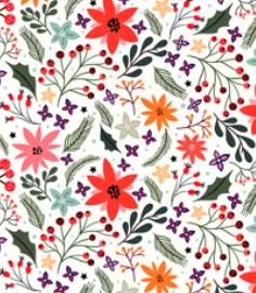 Pre-Order Bullet, DBP, Velvet and Rib Knit fabric Vintage Christmas Floral makes great bows, head wraps, bummies, and more.