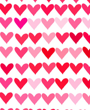 Load image into Gallery viewer, Pre-Order Bullet, DBP, Velvet and Rib Knit fabric Red Pink Valentine Hearts Shape makes great bows, head wraps, bummies, and more.