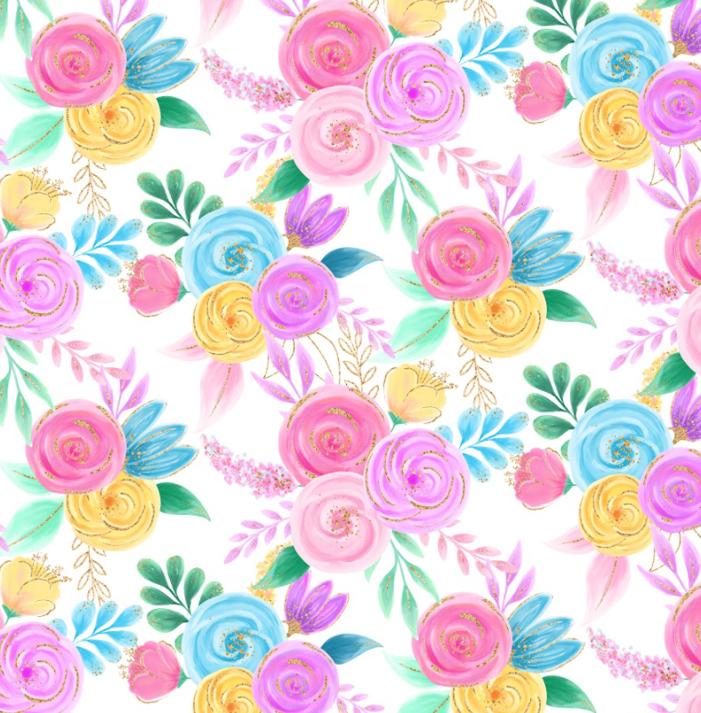 Pre-Order Bullet, DBP, Velvet and Rib Knit fabric Spring Poppies Floral makes great bows, head wraps, bummies, and more.