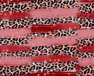 Pre-Order Bullet, DBP, Velvet and Rib Knit fabric Red Leopard Brushstrokes Animals makes great bows, head wraps, bummies, and more.