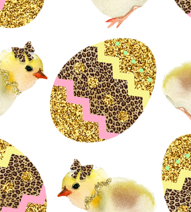 Pre-Order Bullet, DBP, Velvet and Rib Knit fabric Glam Easter Chicks Animals makes great bows, head wraps, bummies, and more.
