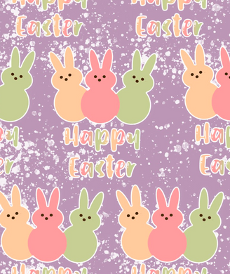 Pre-Order Bullet, DBP, Velvet and Rib Knit fabric Happy Easter Peeps Animals makes great bows, head wraps, bummies, and more.
