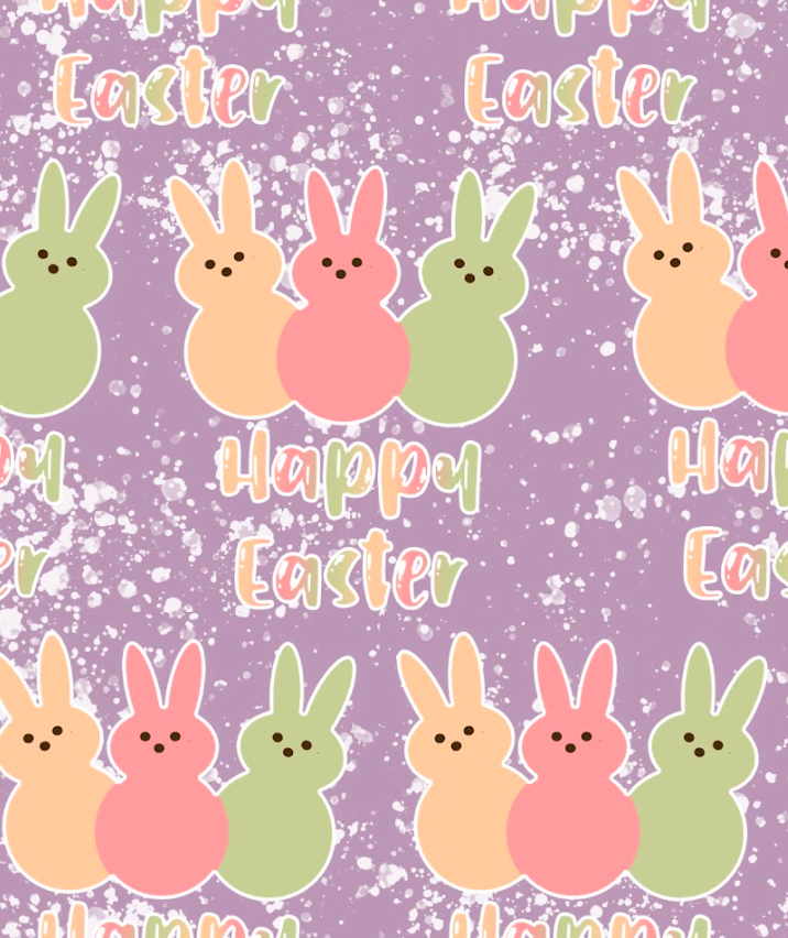 Pre-Order Bullet, DBP, Velvet and Rib Knit fabric Happy Easter Peeps Animals makes great bows, head wraps, bummies, and more.