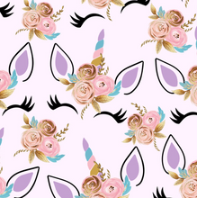 Load image into Gallery viewer, Pre-Order Unicorn Ears Animals Girl Print Bullet, DBP, Rib Knit, Cotton Lycra + other fabrics