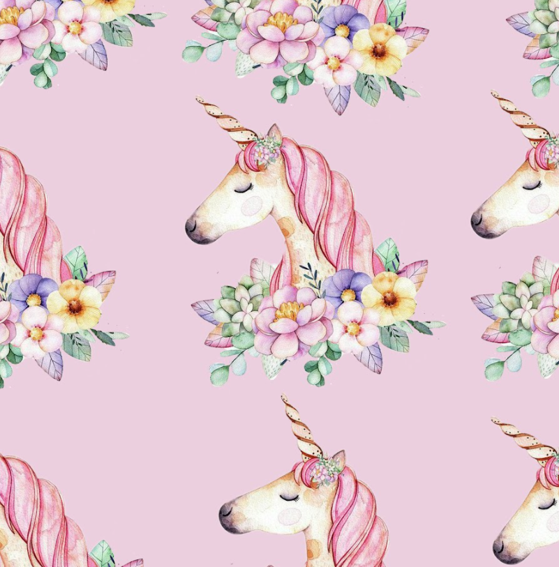 Pre-Order Bullet, DBP, Velvet and Rib Knit fabric Magical Unicorn w/Pink Animals Girl makes great bows, head wraps, bummies, and more.