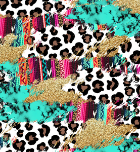 Pre-Order Serape Cheetah Brushstroke Animals Western Bullet, DBP, Rib Knit, Cotton Lycra + other fabrics