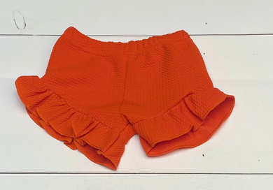 Orange Ruffle Shorts