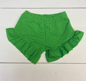 Lime Green Ruffle Shorts