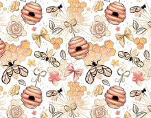 Load image into Gallery viewer, Pre-Order Glam Honey Bees Animals Bullet, DBP, Rib Knit, Cotton Lycra + other fabrics