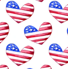 Pre-Order Bullet, DBP, Velvet and Rib Knit fabric Fourth of July Flag Hearts Shapes makes great bows, head wraps, bummies, and more.