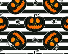 Load image into Gallery viewer, Pre-Order Bullet, DBP, Velvet and Rib Knit fabric Striped Halloween Pumpkins Spider Shapes makes great bows, head wraps, bummies, and more.