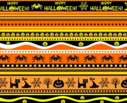 Pre-Order Bullet, DBP, Velvet and Rib Knit fabric Orange, Yellow & Black Halloween Scene Shapes makes great bows, head wraps, bummies, and more.