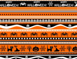 Pre-Order Bullet, DBP, Velvet and Rib Knit fabric Orange, White & Black Halloween Scene Shapes makes great bows, head wraps, bummies, and more.