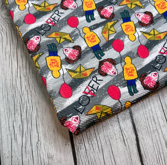 Ready To Ship Bullet You'll Float Too Halloween Character makes great bows, head wraps, bummies, and more.