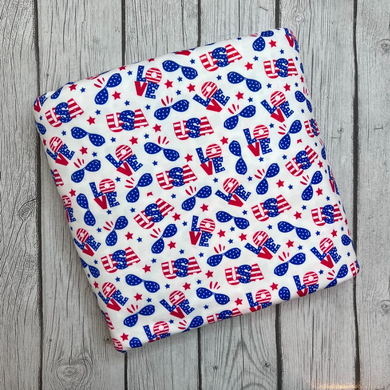 Pre-Order Bullet, DBP, Velvet and Rib Knit fabric Fourth of July USA!! Title makes great bows, head wraps, bummies, and more.