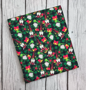 Ready to Ship Bullet knit fabric Christmas Elves Plaid Shapes makes great bows, head wraps, bummies, and more.