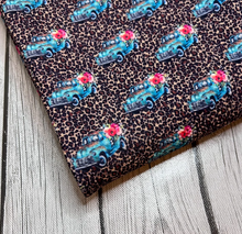 Load image into Gallery viewer, Ready to Ship Bullet Cheetah Retro Truck Animals Floral makes great bows, head wraps, bummies, and more.