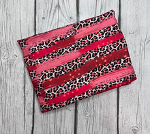 Load image into Gallery viewer, Ready To Ship DBP Red Cheetah Brushstrokes Animals Paint Splat makes great bows, head wraps, bummies, and more.