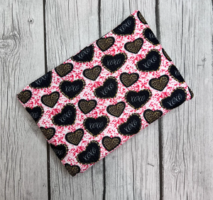 Ready to Ship Bullet XOXO Cheetah Valentine Animal Shapes Paint Splat makes great bows, head wraps, bummies, and more.