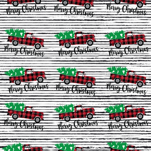 Pre-Order Striped Merry Christmas Truck Bullet, DBP, Rib Knit, Cotton Lycra + other fabrics