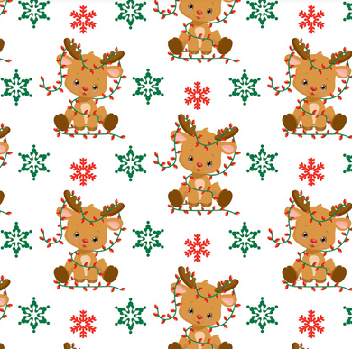 Pre-Order Silly Reindeer Christmas Bullet, DBP, Rib Knit, Cotton Lycra + other fabrics