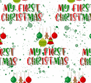 Pre-Order My First Christmas Title Bullet, DBP, Rib Knit, Cotton Lycra + other fabrics