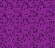 Load image into Gallery viewer, Pre-Order Purple Sea of Poison Apples Halloween Bullet, DBP, Rib Knit, Cotton Lycra + other fabrics