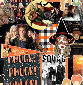 Pre-Order "Amuck, Amuck, Amuck!" Hocus Pocus Halloween Bullet, DBP, Rib Knit, Cotton Lycra + other fabrics