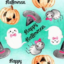 Load image into Gallery viewer, Pre-Order Happy Halloween Friends Bullet, DBP, Rib Knit, Cotton Lycra + other fabrics