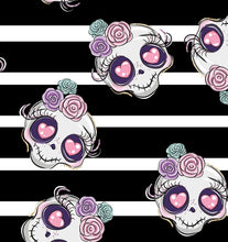 Load image into Gallery viewer, Pre-Order Bullet, DBP, Velvet and Rib Knit Halloween Striped Divas makes great bows, head wraps, bummies, and more.