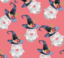 Load image into Gallery viewer, Pre-Order Bullet, DBP, Velvet and Rib Knit Floral Witch Hats w/Ghost Halloween makes great bows, head wraps, bummies, and more.