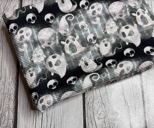 Pre-Order Bullet, DBP, Velvet and Rib Knit Smoky Halloween Ghost makes great bows, head wraps, bummies, and more.