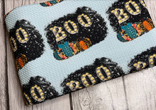 Load image into Gallery viewer, Pre-Order Bullet, DBP, Velvet and Rib Knit Fall Halloween Boo Pumpkins makes great bows, head wraps, bummies, and more.
