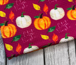 Pre-Order Maroon Cutest Pumpkin Fall Food Bullet, DBP, Rib Knit, Cotton Lycra + other fabrics