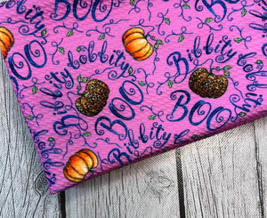 Pre-Order Vintage Pink Bibbity Bobbity Boo Pumpkins Food Fall Bullet, DBP, Rib Knit, Cotton Lycra + other fabrics