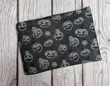 Load image into Gallery viewer, Pre-Order Scary Halloween Pumpkin Faces Bullet, DBP, Rib Knit, Cotton Lycra + other fabrics
