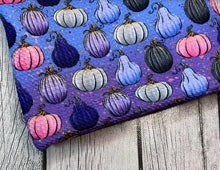 Load image into Gallery viewer, Pre-Order Purple Ombre Pumpkin Fall Food Bullet, DBP, Rib Knit, Cotton Lycra + other fabrics