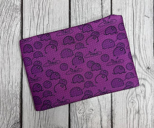 Pre-Order Purple Sea of Poison Apples Halloween Bullet, DBP, Rib Knit, Cotton Lycra + other fabrics